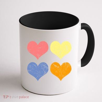 Vintage Valentine Day Hearts Coffee Mug back