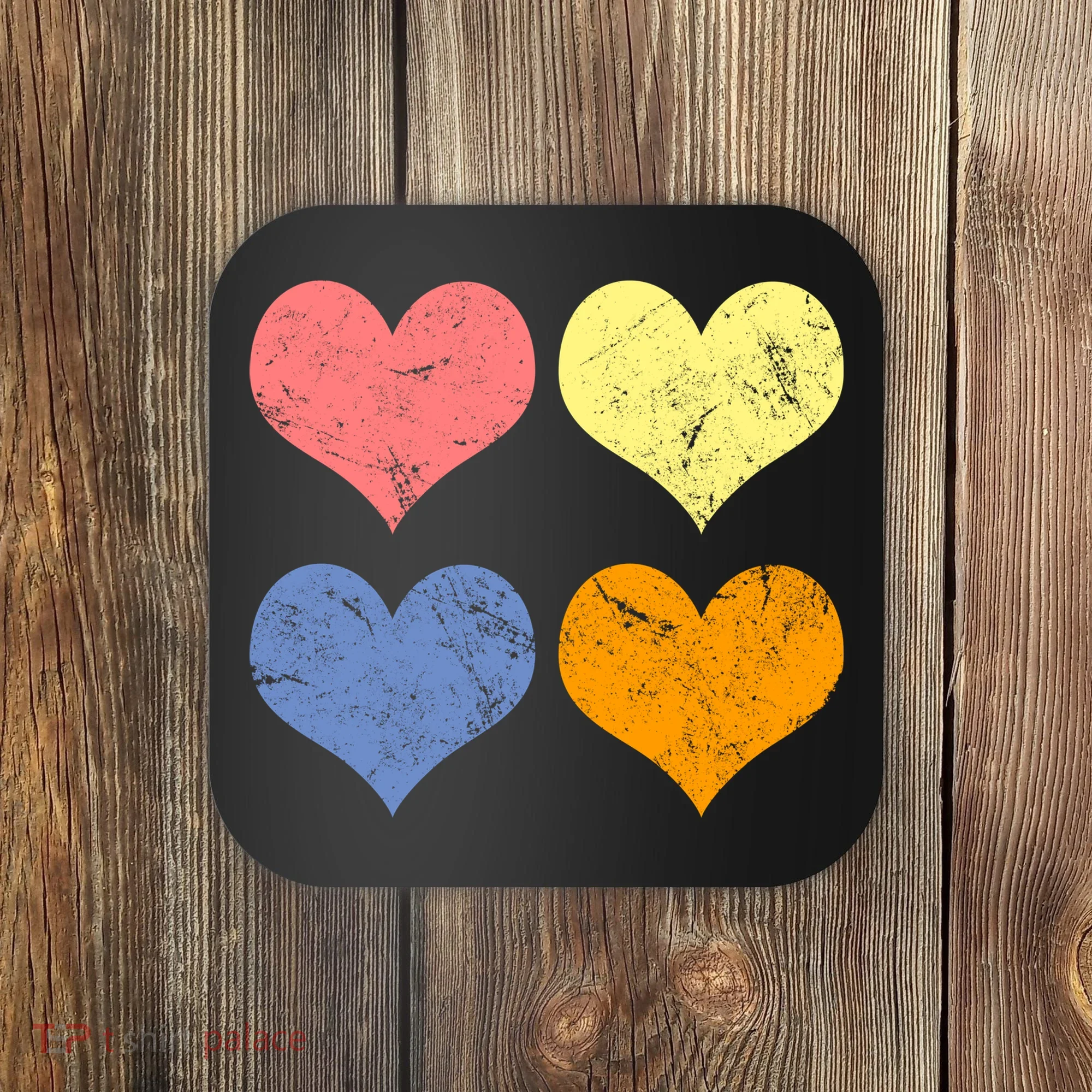 Vintage Valentine Day Hearts Coaster