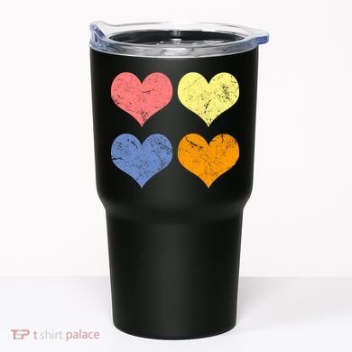 Vintage Valentine Day Hearts Tumbler