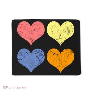 Vintage Valentine Day Hearts Mousepad