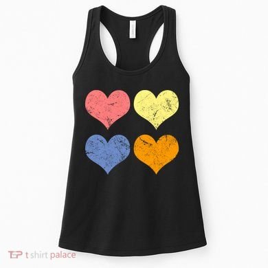 Vintage Valentine Day Hearts Women's Tank Top