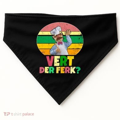 Vintage Vert Der Ferk Retro Swedish Chef USA-Made Doggie Bandana