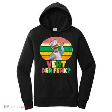 Vintage Vert Der Ferk Retro Swedish Chef Women's Hoodie