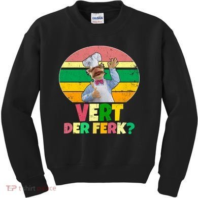 Vintage Vert Der Ferk Retro Swedish Chef Kids Sweatshirt