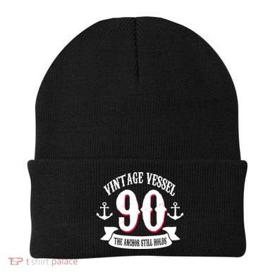 Vintage Vessel 90th Birthday The Anchor Still Holds Beanie