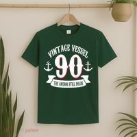 Vintage Vessel 90th Birthday The Anchor Still Holds T-Shirt thumb 2