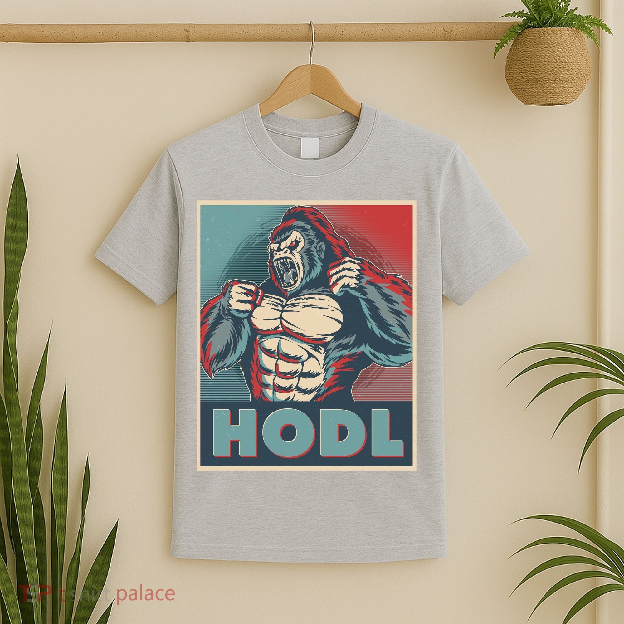 Vintage Vote HODL Crypto Currency Gorilla Ape T-Shirt