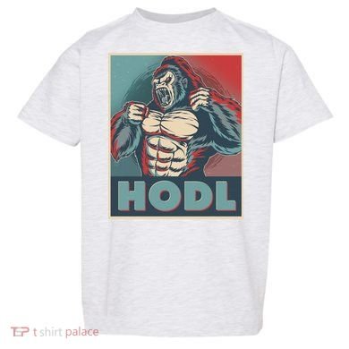 Vintage Vote HODL Crypto Currency Gorilla Ape Toddler T-Shirt