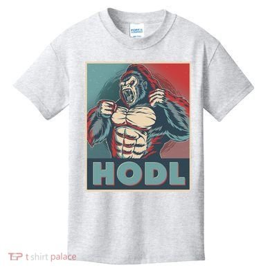 Vintage Vote HODL Crypto Currency Gorilla Ape Kids T-Shirt