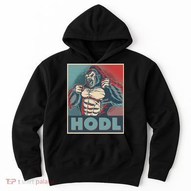 Vintage Vote HODL Crypto Currency Gorilla Ape Hoodie