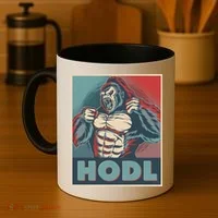 Vintage Vote HODL Crypto Currency Gorilla Ape Coffee Mug thumb 4
