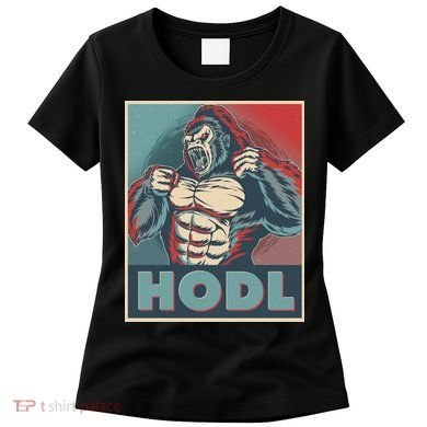 Vintage Vote HODL Crypto Currency Gorilla Ape Women's T-Shirt
