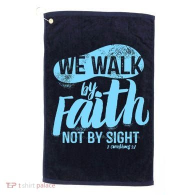 Vintage Walk By Faith Not By Sight Golf Towel