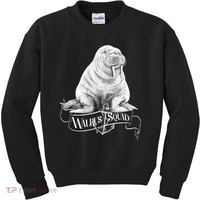 Vintage Walrus Squad Kids Sweatshirt