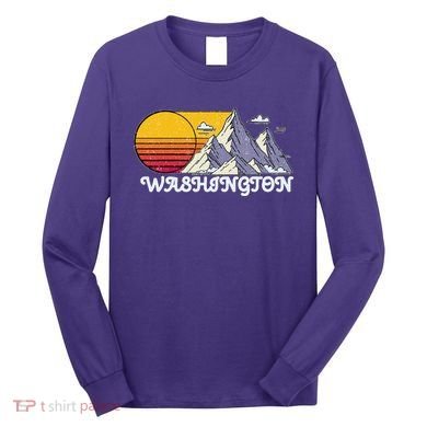 Vintage Washington State Retro Long Sleeve Shirt