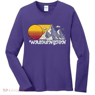 Vintage Washington State Retro Women's Long Sleeve Shirt