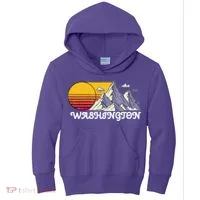 Vintage Washington State Retro Kids Hoodie thumb 0