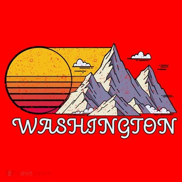 Vintage Washington State Retro Santa Hat