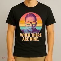 Vintage When There Are Nine Ruth Bader Ginsburg Tribute T-Shirt thumb 3