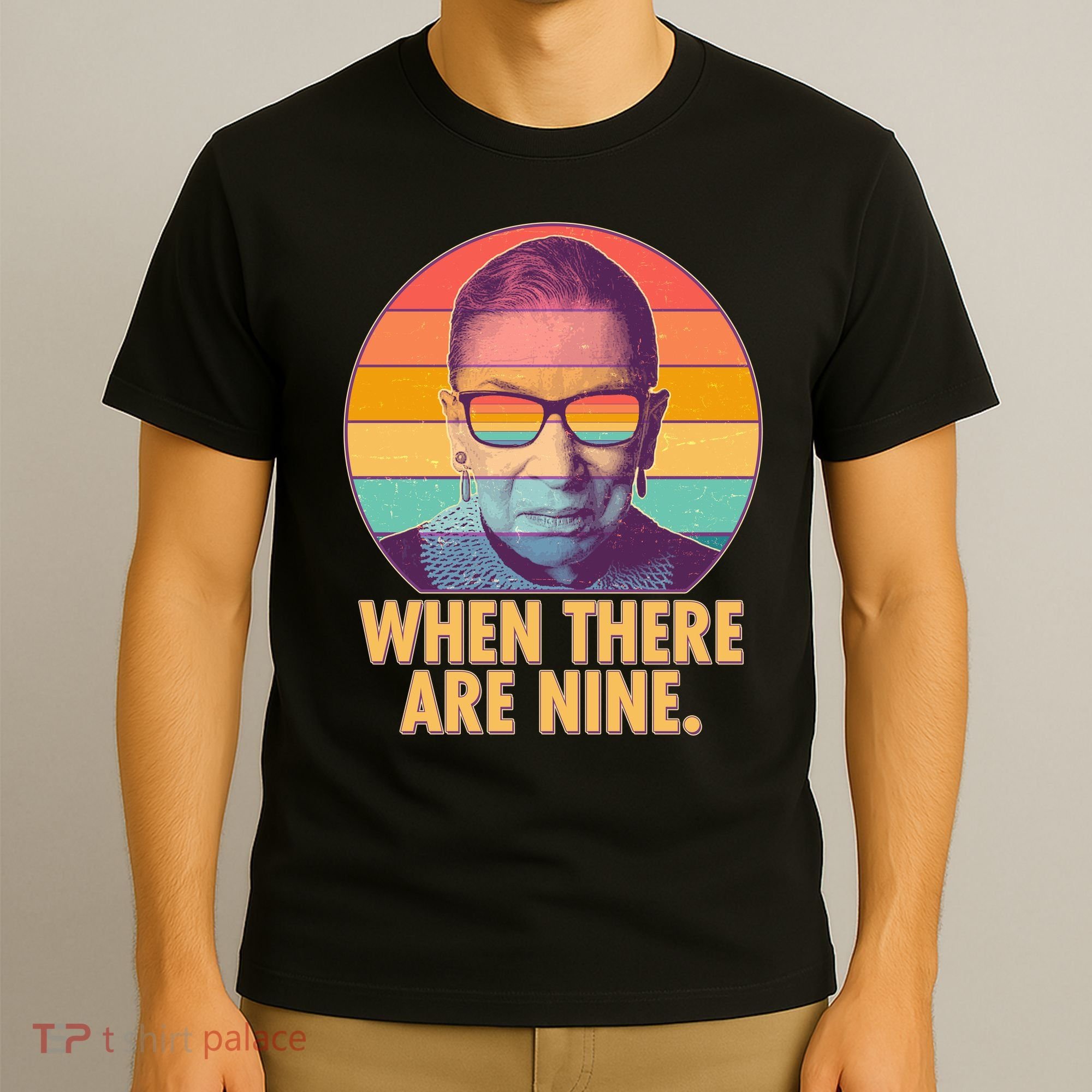 Vintage When There Are Nine Ruth Bader Ginsburg Tribute T-Shirt