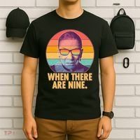 Vintage When There Are Nine Ruth Bader Ginsburg Tribute T-Shirt thumb 6