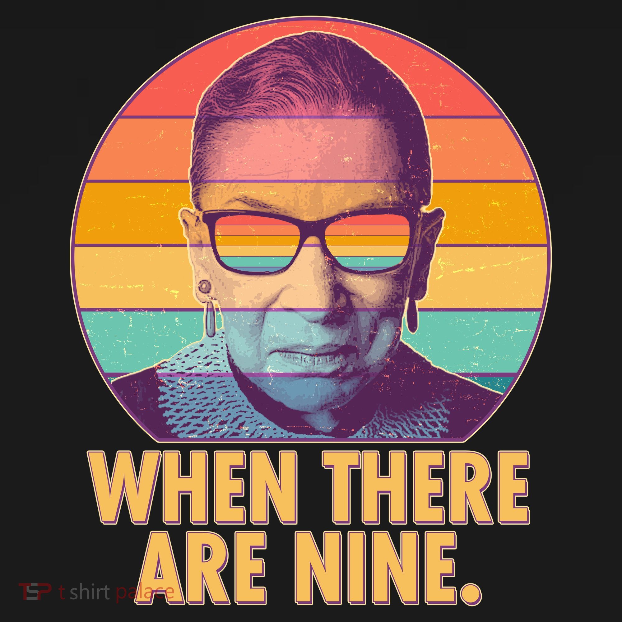 Vintage When There Are Nine Ruth Bader Ginsburg Tribute T-Shirt
