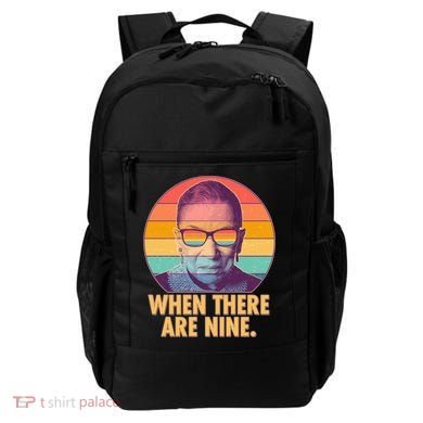 Vintage When There Are Nine Ruth Bader Ginsburg Tribute Backpack