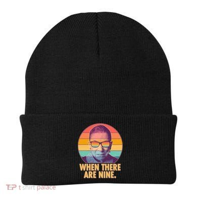 Vintage When There Are Nine Ruth Bader Ginsburg Tribute Beanie
