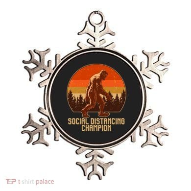 Vintage Wilderness Sunset Sasquatch Social Distancing Champion  Ornament