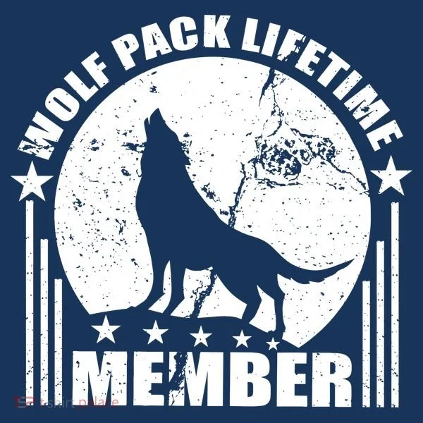 Vintage Wolf Pack Lifetime Member Women's Long Sleeve Shirt