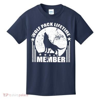 Vintage Wolf Pack Lifetime Member Kids T-Shirt