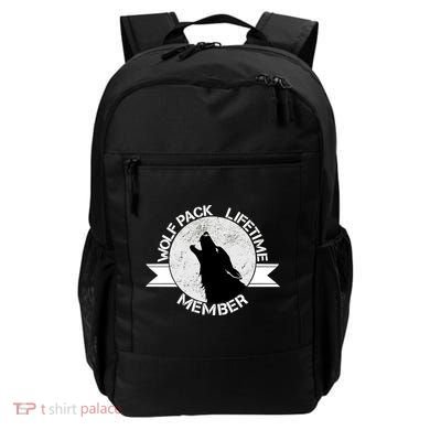 Vintage Wolf Pack Lifetime Member Emblem Backpack