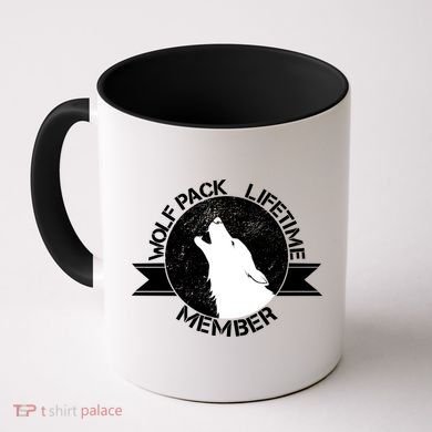 Vintage Wolf Pack Lifetime Member Emblem Coffee Mug