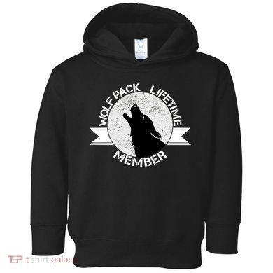 Vintage Wolf Pack Lifetime Member Emblem Toddler Hoodie