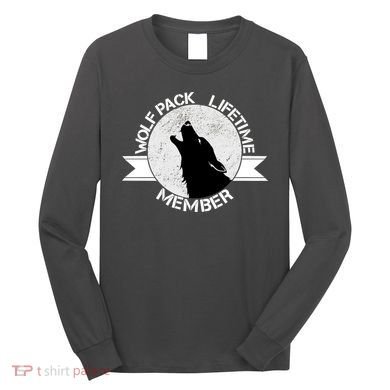 Vintage Wolf Pack Lifetime Member Emblem Long Sleeve Shirt