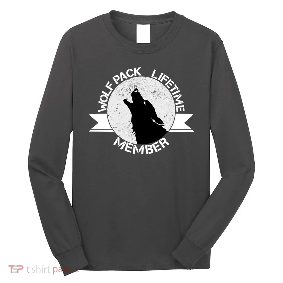Vintage Wolf Pack Lifetime Member Emblem Long Sleeve Shirt