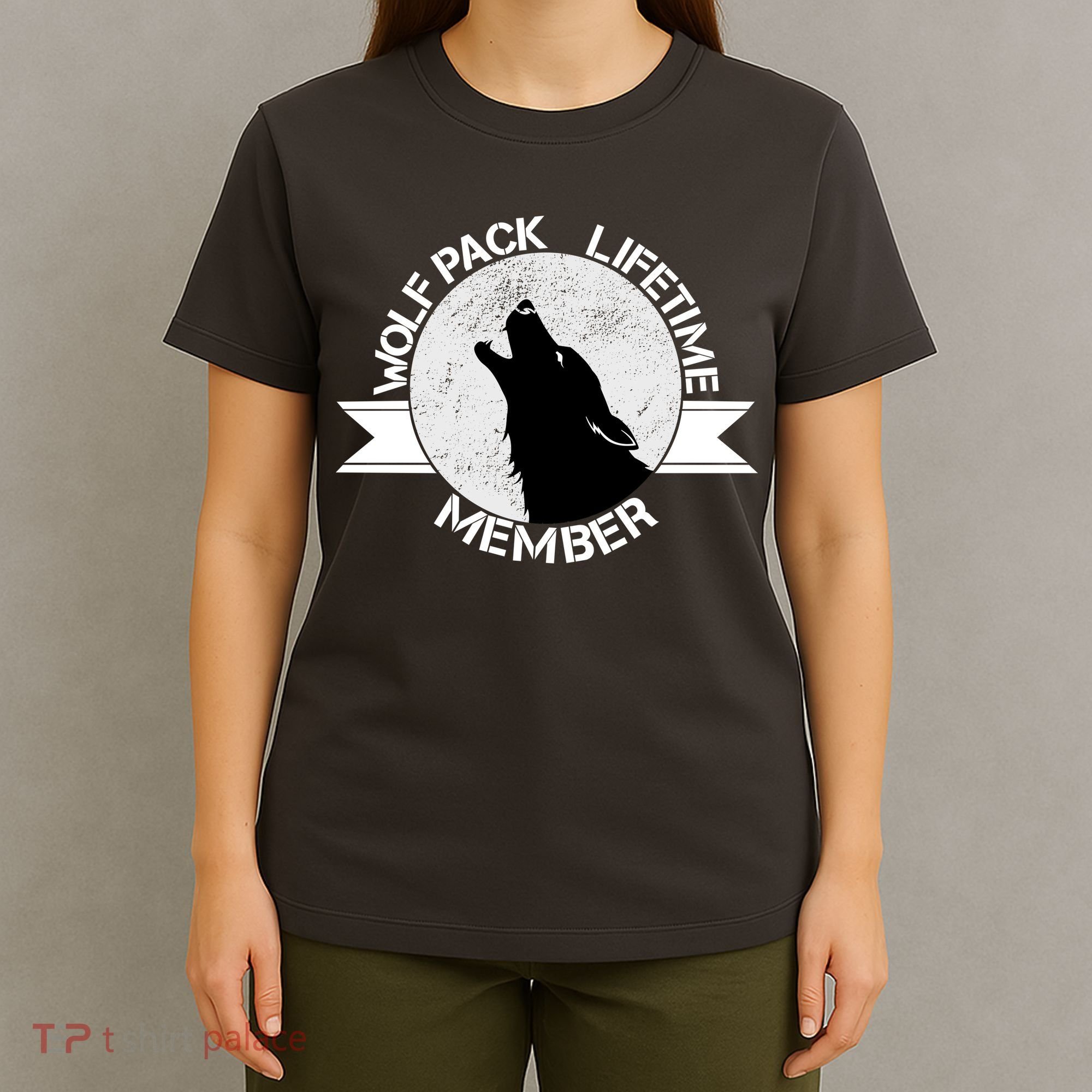 Vintage Wolf Pack Lifetime Member Emblem T-Shirt