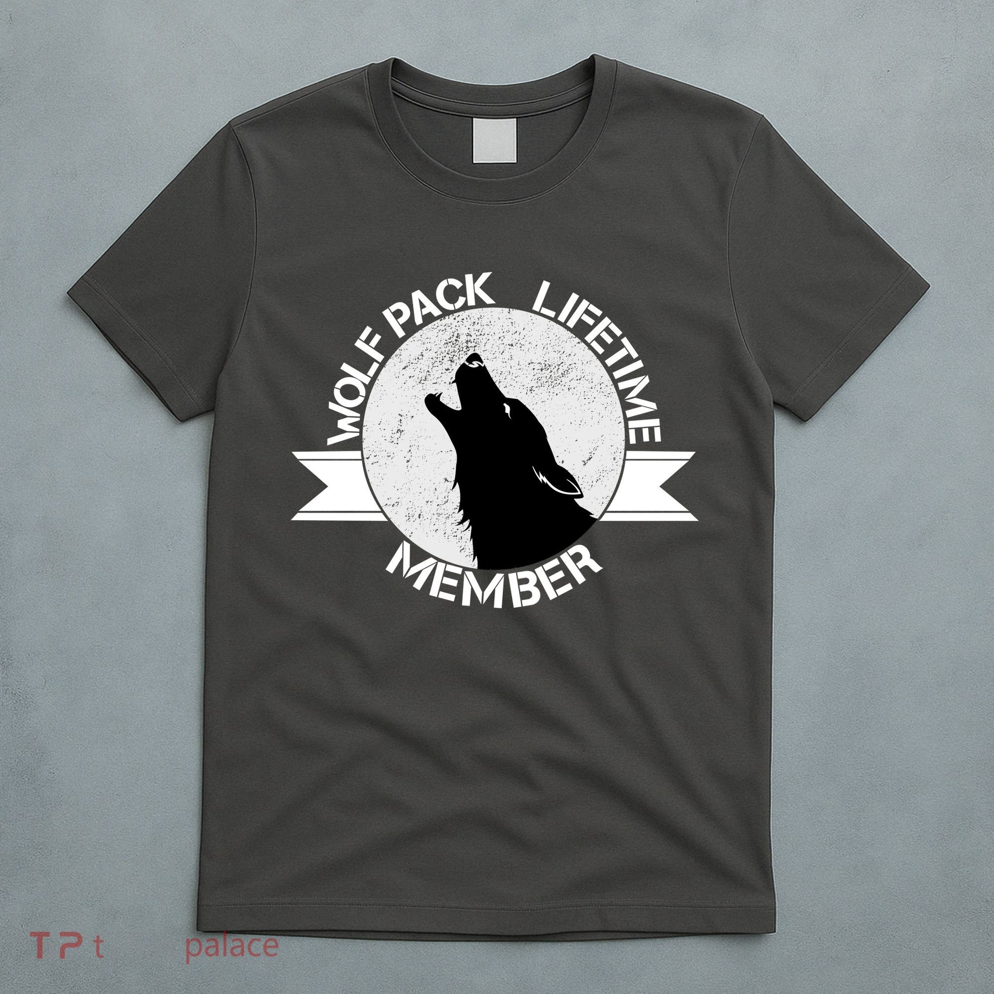 Vintage Wolf Pack Lifetime Member Emblem T-Shirt