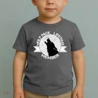 Vintage Wolf Pack Lifetime Member Emblem Toddler T-Shirt thumb 2