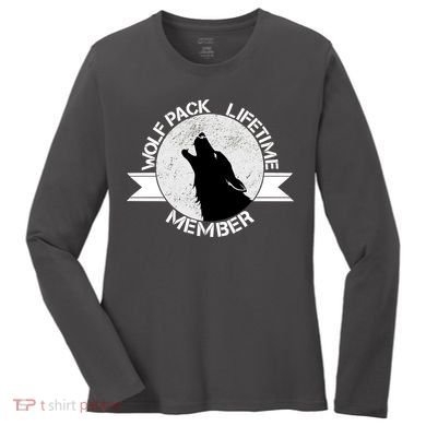 Vintage Wolf Pack Lifetime Member Emblem Women's Long Sleeve Shirt