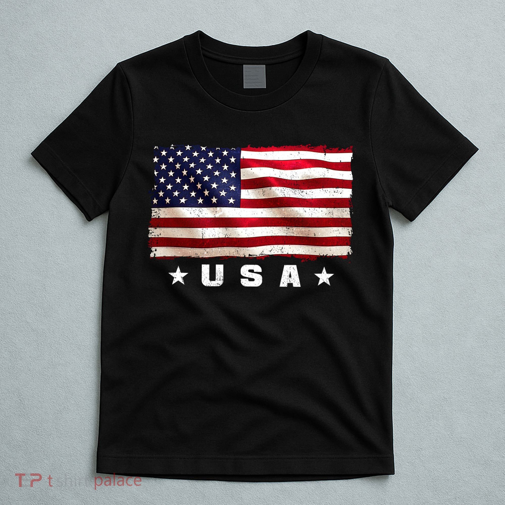 Vintage Worn USA Flag T-Shirt