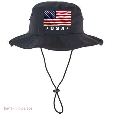 Vintage Worn USA Flag Bucket Hat