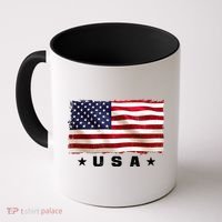 Vintage Worn USA Flag Coffee Mug thumb 0