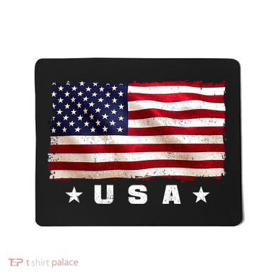 Vintage Worn USA Flag Mousepad