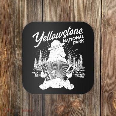 Vintage Yellowstone National Park Ranger Bear Coaster