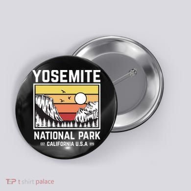 Vintage Yosemite National Park Button