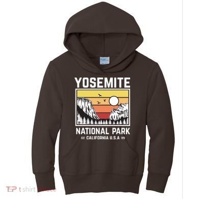 Vintage Yosemite National Park Kids Hoodie