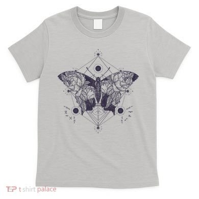 Vintage Zodiac Floral Moth Butterfly T-Shirt