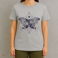 Vintage Zodiac Floral Moth Butterfly T-Shirt thumb 4