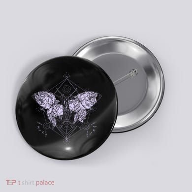 Vintage Zodiac Floral Moth Butterfly Button